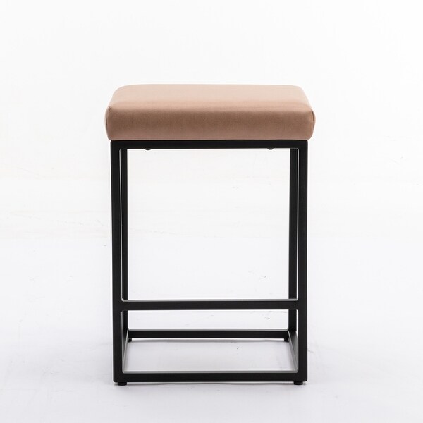 Backless Modern Barstools with Faux Leather