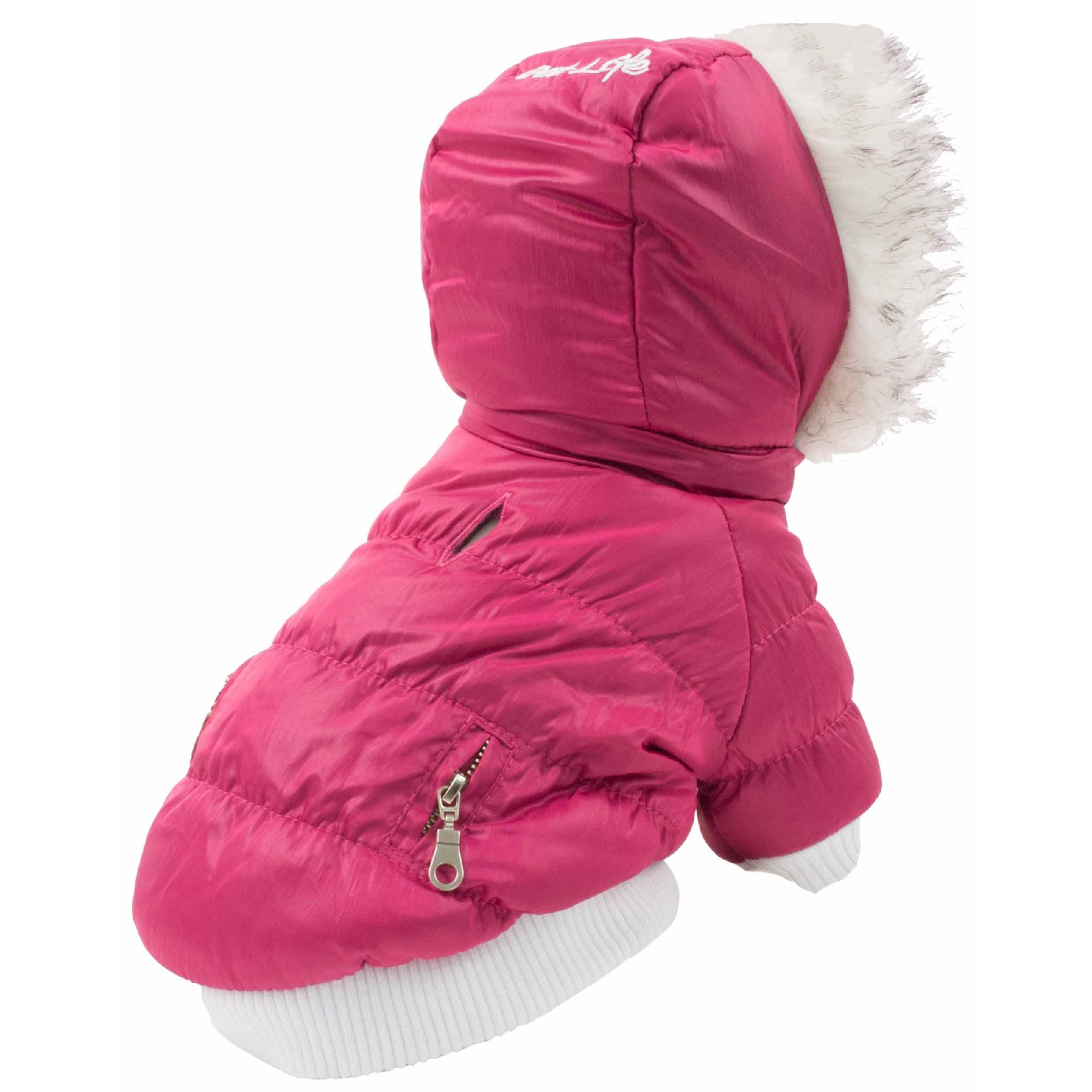 Pet Life Metallic Pink Dog Parka， Small