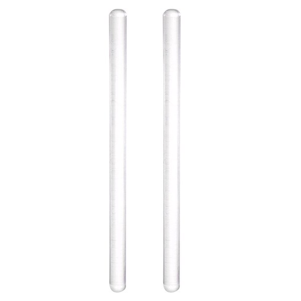 2pcs Acrylic Embossed Rolling Pin 16cm x 1cm Round Pattern - Transparent