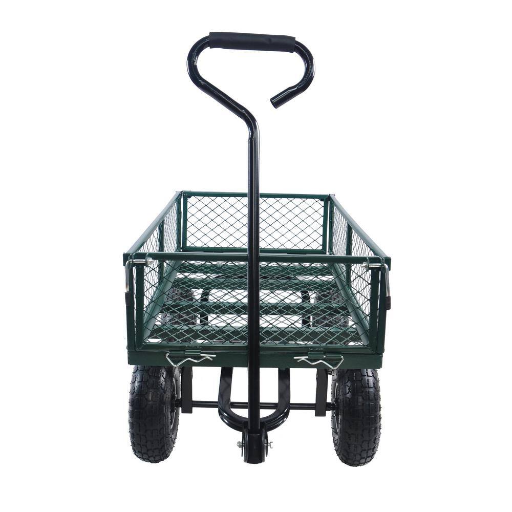 Tatahance Metal 4-Wheeled Folding Utility Hand Cart in Grass Green W22721203-Z