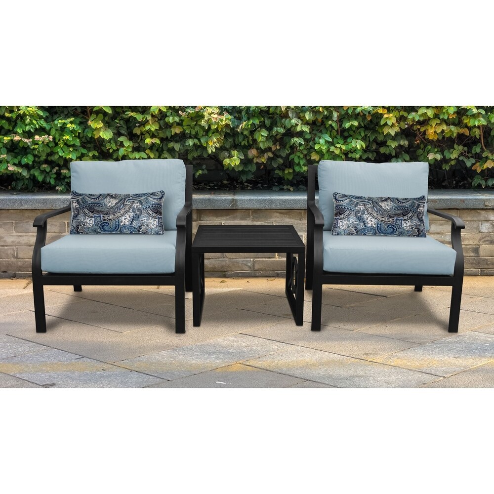 Kathy Ireland Madison Ave. 3 Piece Outdoor Aluminum Patio Furniture Set