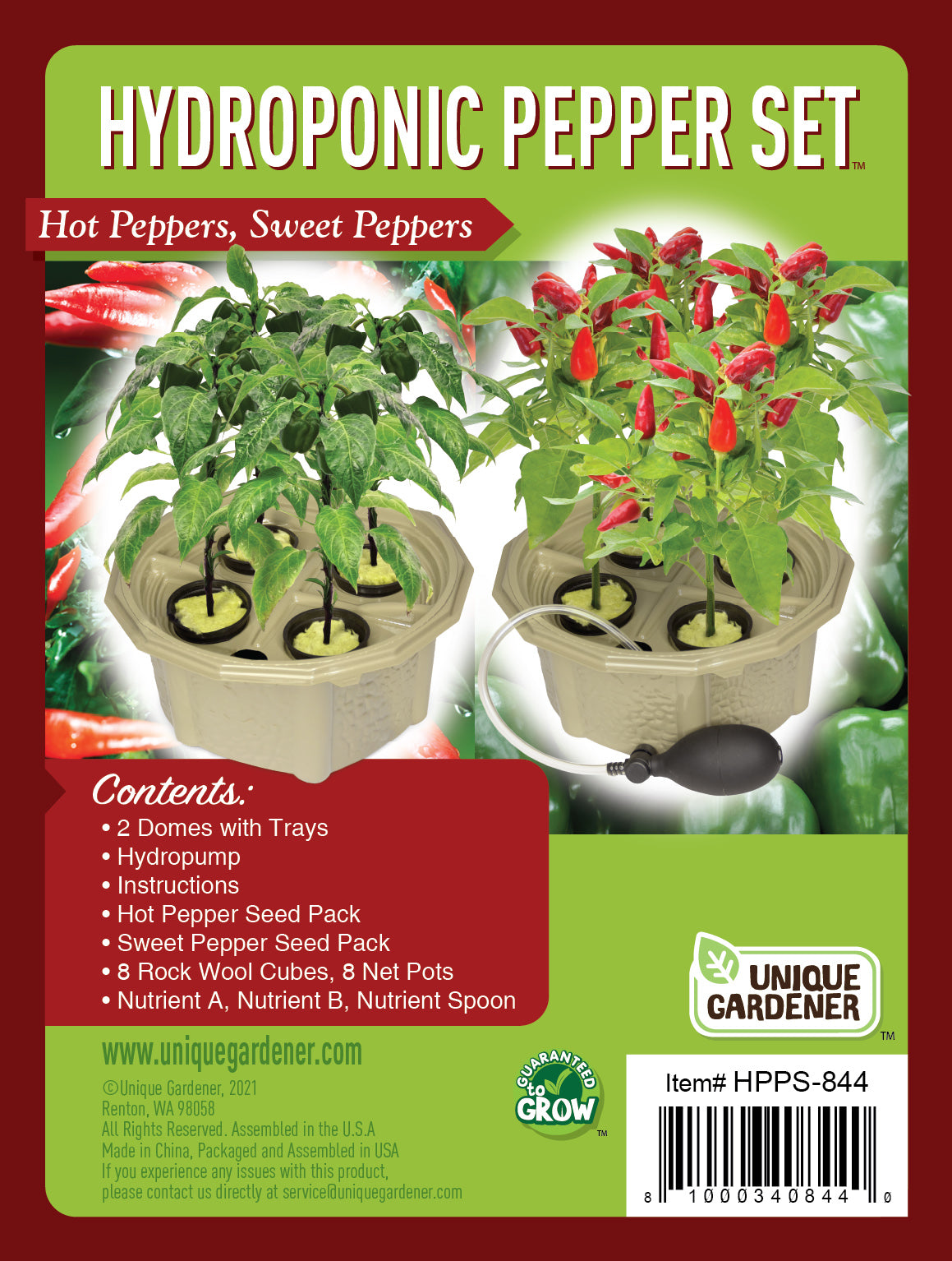 Homegrown Hydroponic Pepper Kit