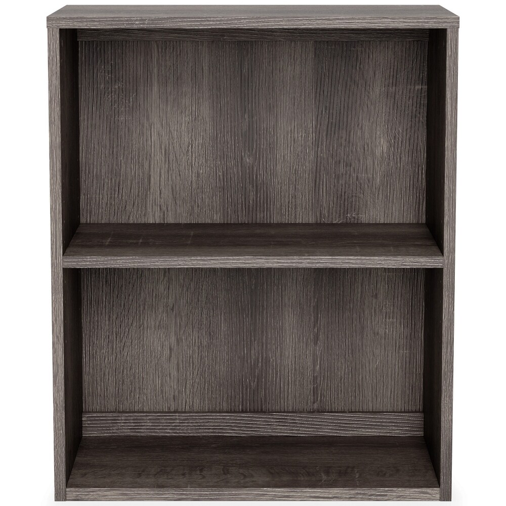 Small Bookcase with 1 Adjustable Shelf  Taupe Brown