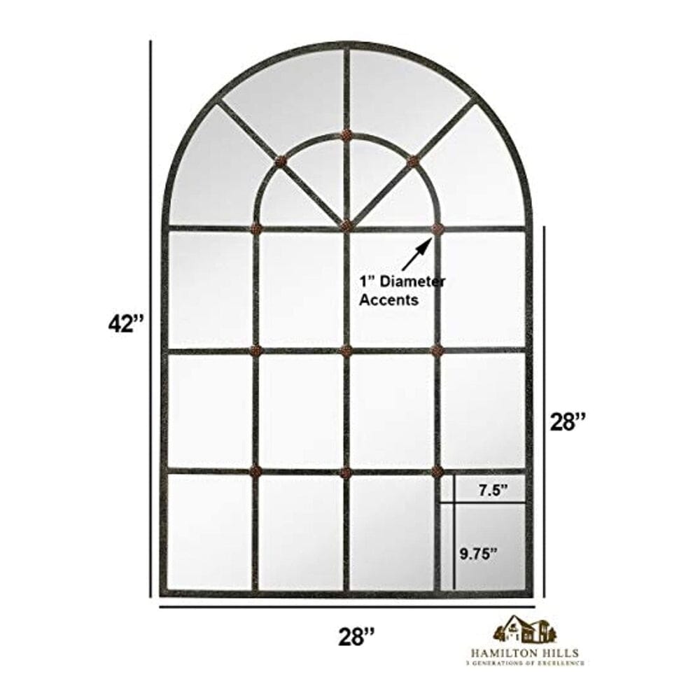 Metal Arched Window Mirror Large Wall Mirrors Decorative Piece and Arch Decor 28