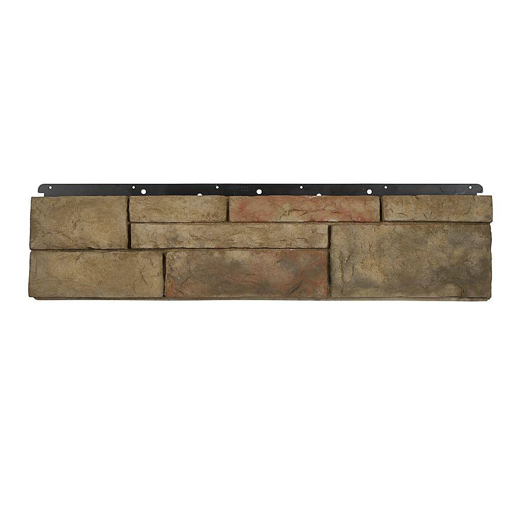 Boral 8 in. x 36 in. Versetta Stone Tight-Cut Flat Terra Rosa Siding (6-Bundles) 4210635