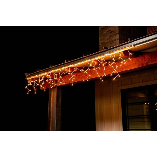 Syncfun 150 Icicle Lights 8.67FT Clear White