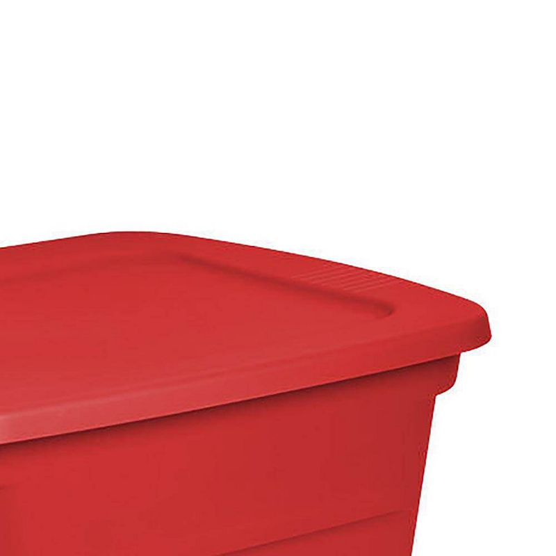 Sterilite Heavy Duty 18 Gallon Stacking Seasonal Storage Tote， Red | 17316608 (8 Pack)