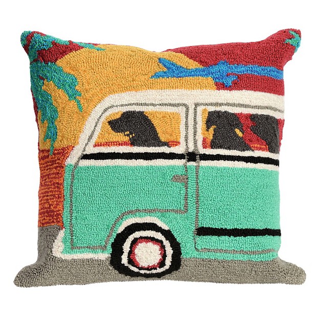 Sunset Beach Trip Square Throw Pillow Liora Manne