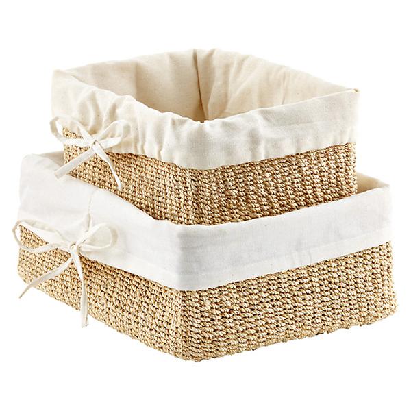 Natural Lined Makati Storage Baskets