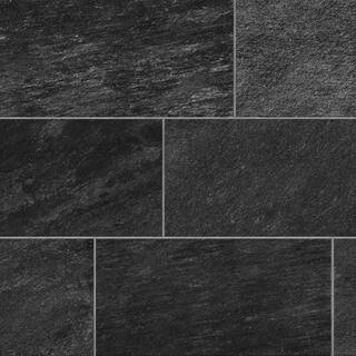 Corso Italia Alpe Black 12 in. x 24 in. Porcelain Floor and Wall Tile (15.50 sq. ft.Case) 610010004700