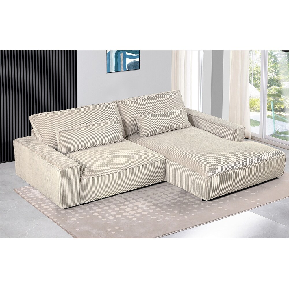 US Pride Furniture 105.52''W Oversized Faing Chaise Sectional Sofa