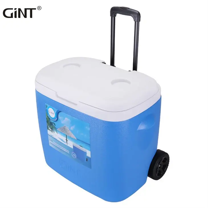 38L Camping Cooler Box Ice Retention Portable Cooler Big Capacity with Built in Bottle Opener Cup Hold