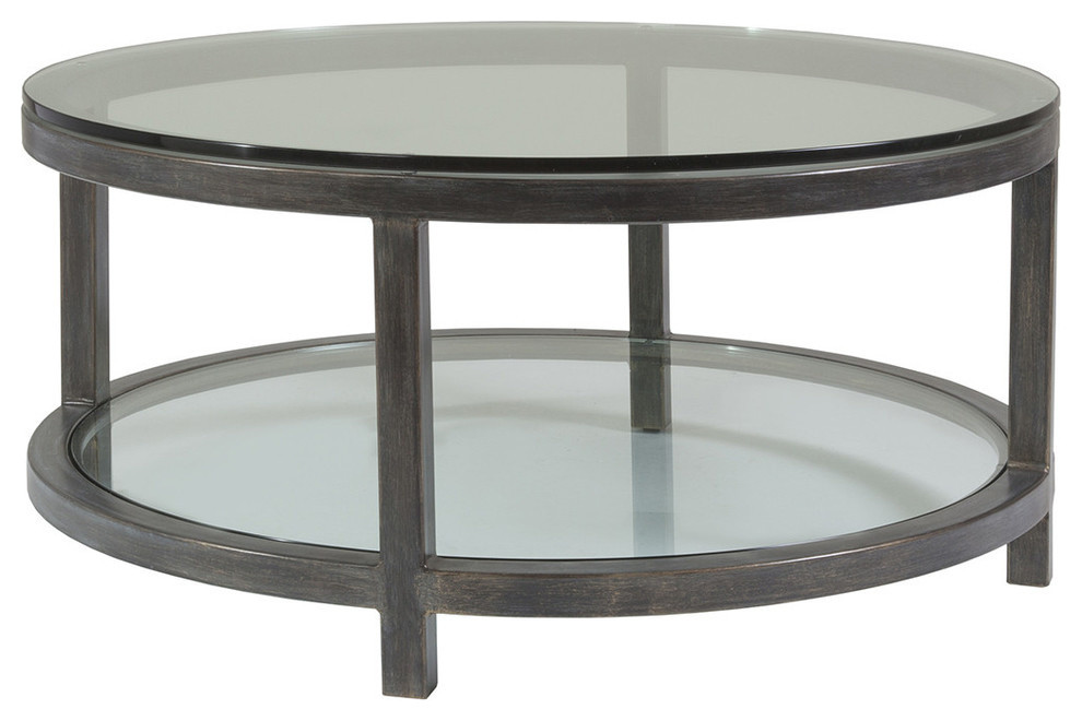 Per Se Round Cocktail Table   Transitional   Coffee Tables   by Lexington Home Brands  Houzz