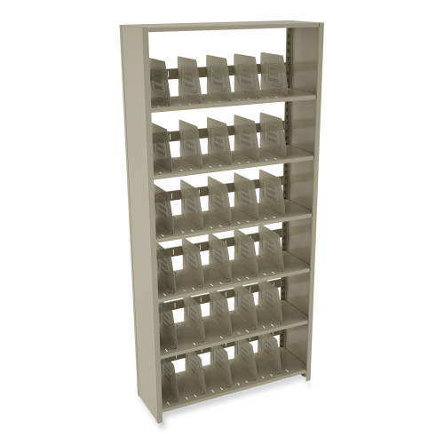 Tennsco Snap-Together Steel Six-Shelf Closed Starter Set， 36w x 12d x 76h， Sand (1276PCSD)