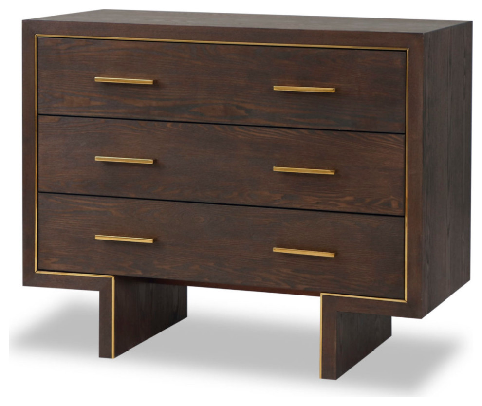 Dark Brown Rectangular Chest  Liang  ampEimil Tigur   Transitional   Accent Chests And Cabinets   by Oroa   Distinctive Furniture  Houzz