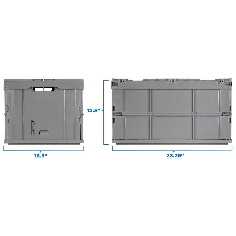 MOUNT-IT! 17-Gal. Collapsible Plastic Storage Crate MI-908