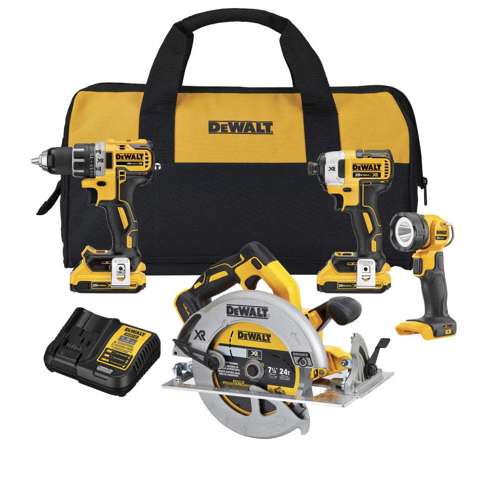 DEWALT 20V MAX XR Compact 4-Tool Combo Kit DCK483D2 from DEWALT