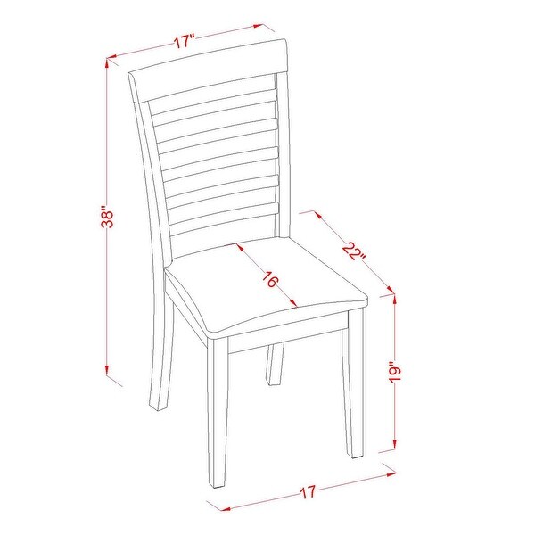 East West Furniture Modern Milan Saddle Brown Dining Chairs - Set of 2 (Seat's Type Options)