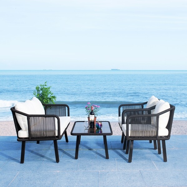 SAFAVIEH Outdoor Torsla 4Piece Rope Patio Set