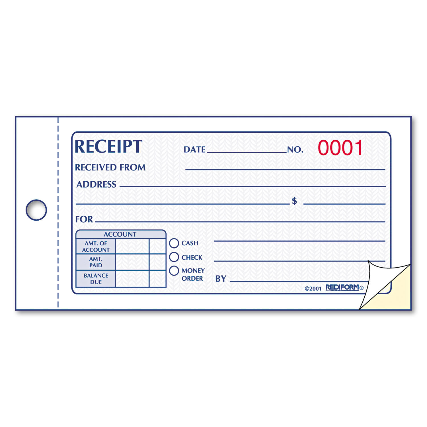 Small Money Receipt Book by Rediformandreg; RED8L820