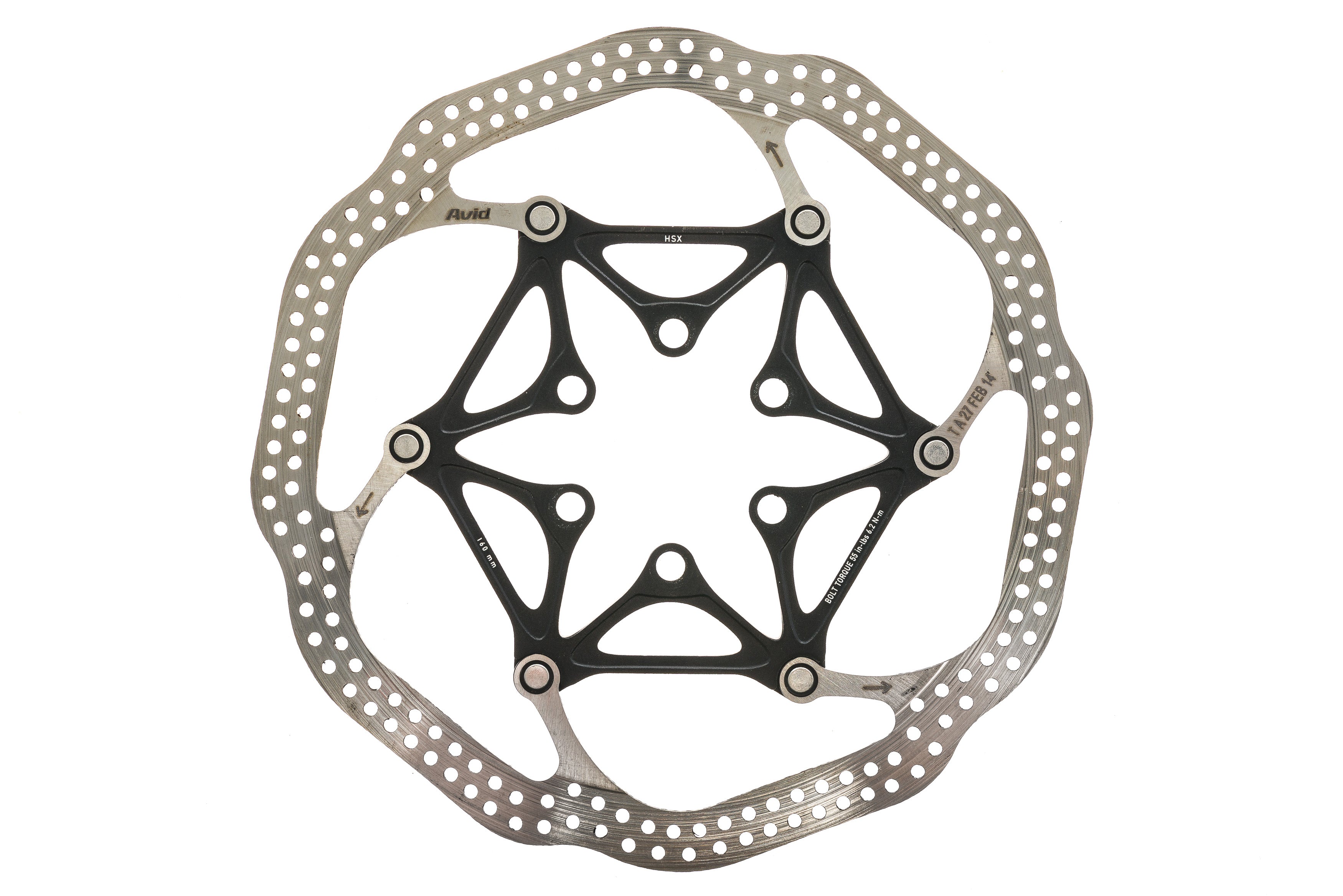 Avid HSX Brake Rotor 160mm 6 Bolt Black / Silver