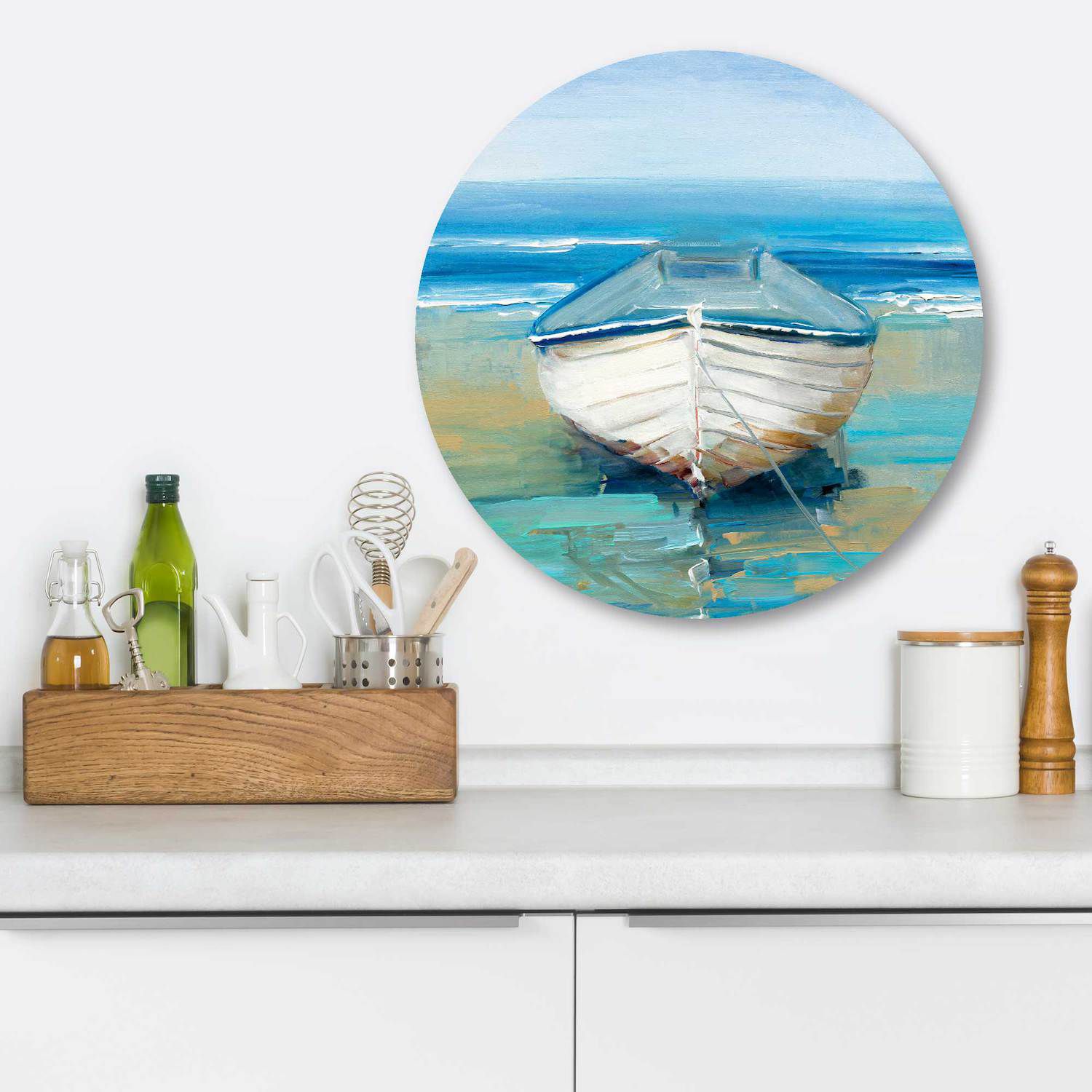 Courtside Market Eucalyptus Circular Board Wall Art