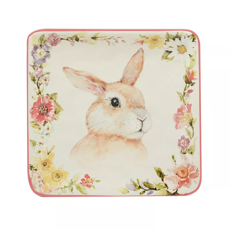 Certified International Easter Garden 4-pc. Canape Plate Set