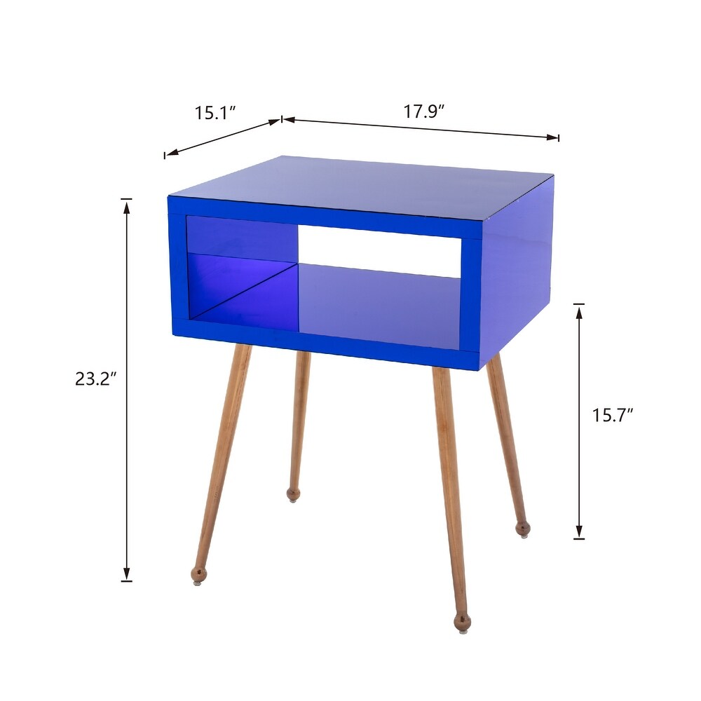 Mirror Nightstand End Table