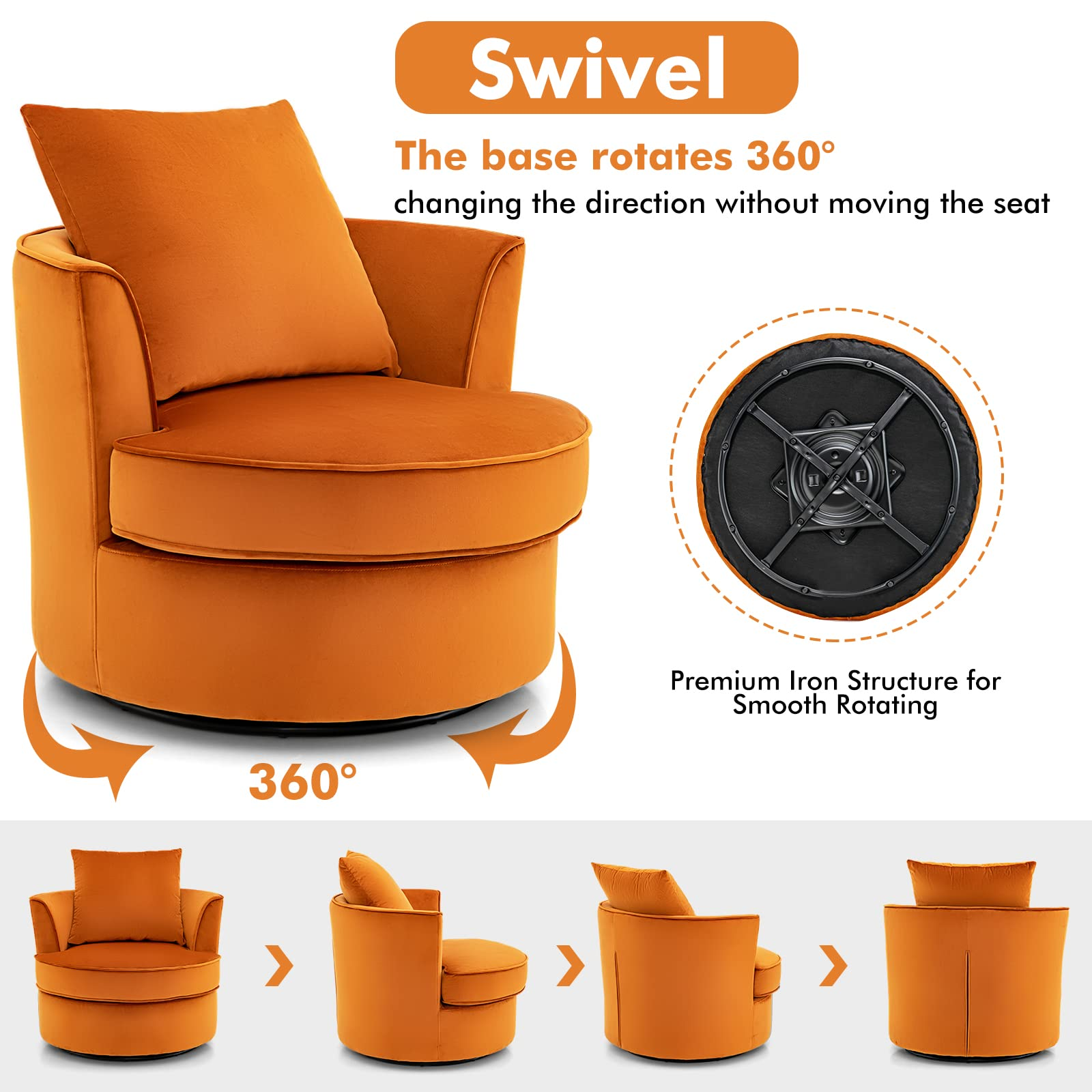 Giantex Swivel Chair for Living Room