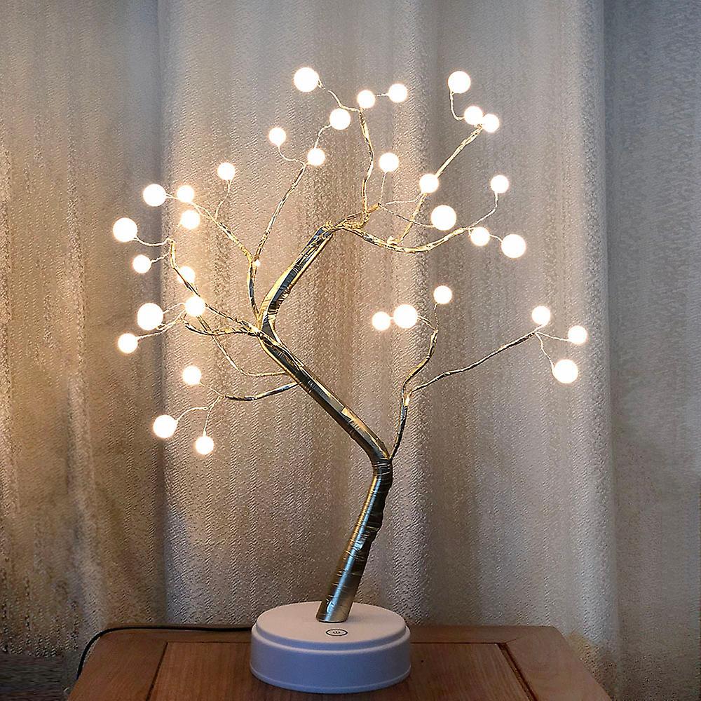 2 Impetus Offer Mode Energy Saving Home Decoration 36 Pearl Bulbs Emulational Tree-shaped Bonsai Light With Warm White Color Warm White