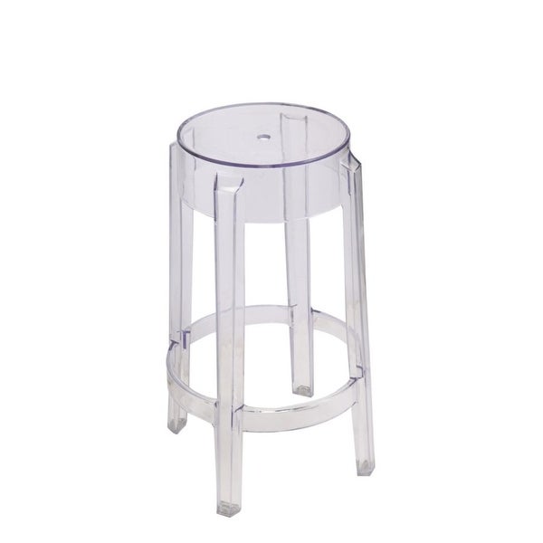 Ghost Stool Backless ( set of 3 )|Counter height - clear - S