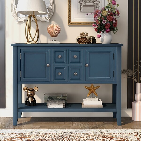 Cambridge Series Buffet Sideboard Console Table with Bottom Shelf ，Foyer Sofa Table Narrow for Entryway， Living Room， Hallway