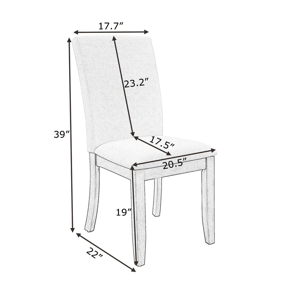 4 Piece Upholstered Wood Dining Chair