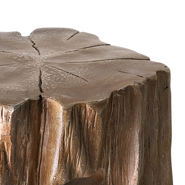 Rustic Boho Tree Stump Trunk Accent Stool Side End Table