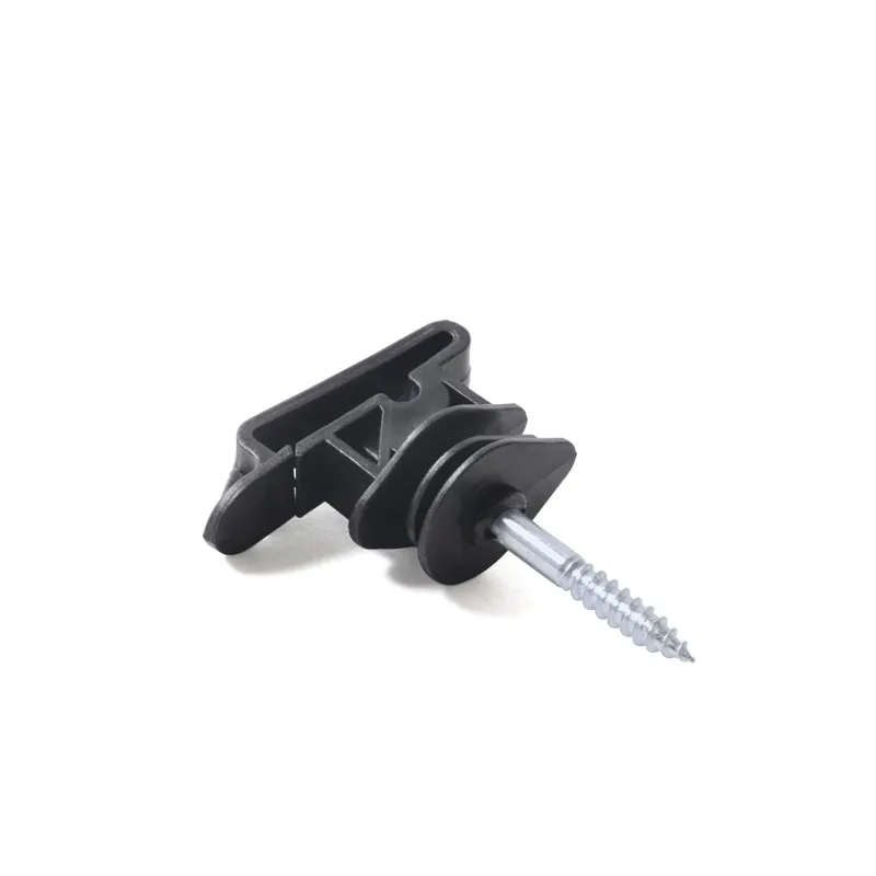 Electric fence screw in black easily assembled plastic insulator for wooden post