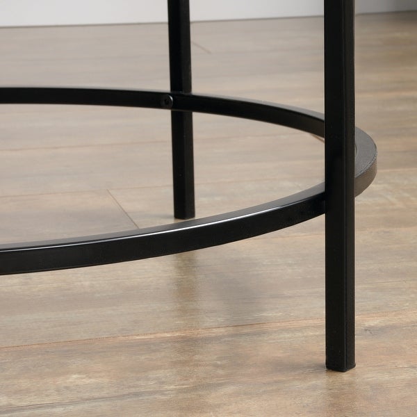 Nola Side Table， Black Finish