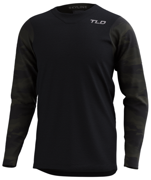 Troy Lee Designs Skyline Chill Long Sleeve MTB Jersey - Hideout Black - 2023