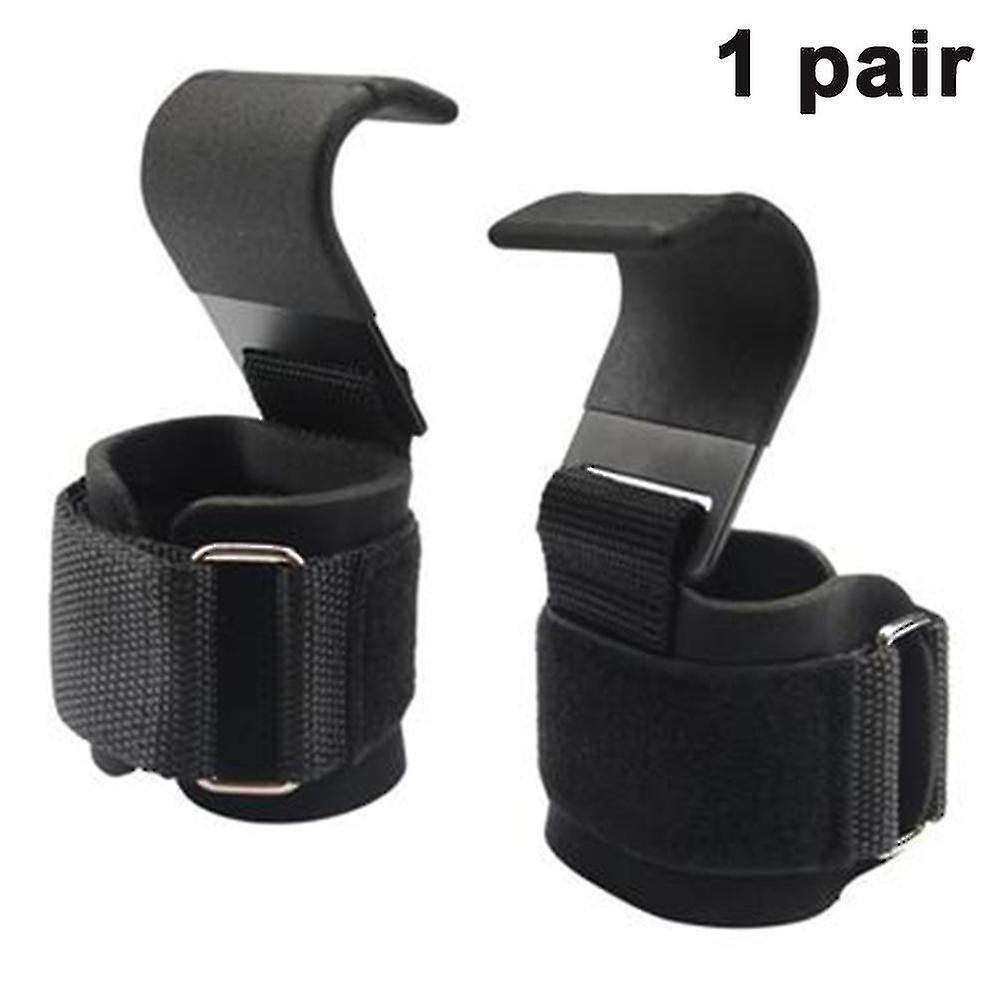 1 Pair Weight Lifting Wrist Hooks Straps For Grip Support Gloves