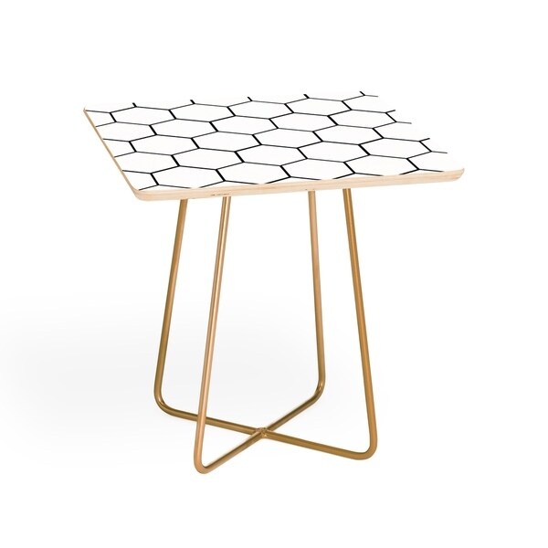 Deny Designs Honey Comb Side Table (Round or square， 2 leg options)