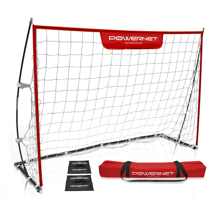 PowerNet 6x4 Ft Ultra Light Weight Soccer Goal with Sandbags for All Ages (1202)