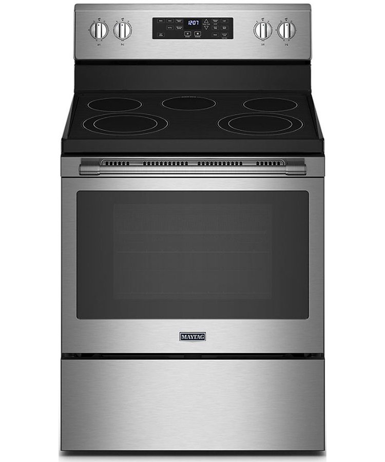 Maytag 5.3 Cu. Ft. Fingerprint Resistant Stainless Steel Electric Range With Air Fryer And Basket