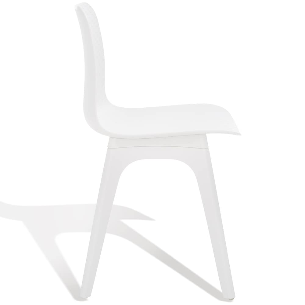 SAFAVIEH Couture Damiano Molded Plastic Dining Chair (SET of 2)   17.5 IN W x 18 IN D x 31.5 IN H