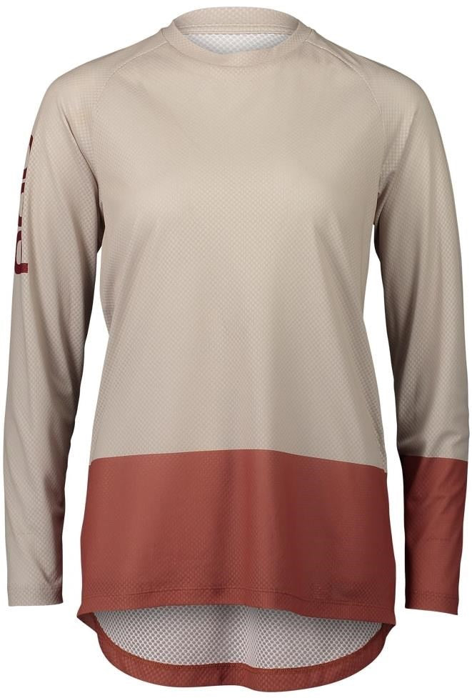 POC Pure Long Sleeve MTB Jersey - Womens - Light Sandstone Beige-Himalayan Salt