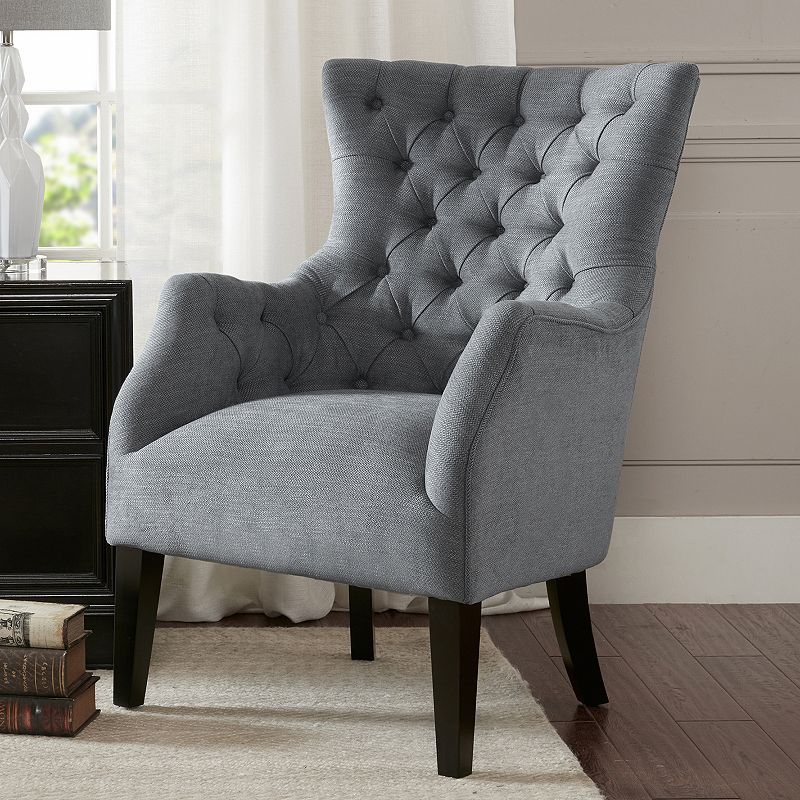 Madison Park Isa Button Tufted Wing Back Accent Chair