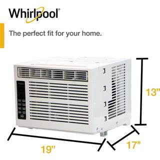 Whirlpool Energy Star 6000 BTU 115-Volt Window-Mounted Air Conditioner wRemote Digital Display Dehumidifier Timer 250 sq.ft. WHAW061CW