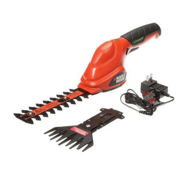 Black amp Decker Gsl35 3 6v Cordless Lithium ion 2 in 1 Garden Shear Combo