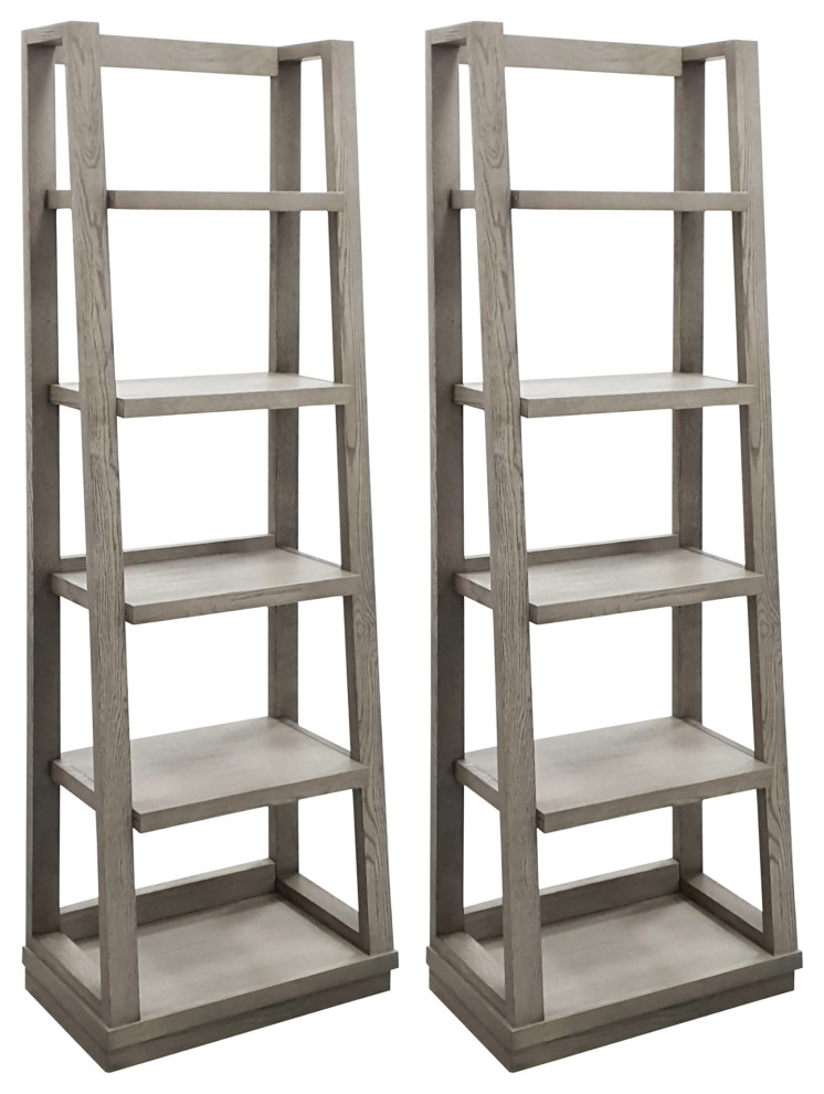 Parker House Pure Modern Pair of Angled Etagere Bookcase Piers   Contemporary   Bookcases   by Parker House  Houzz