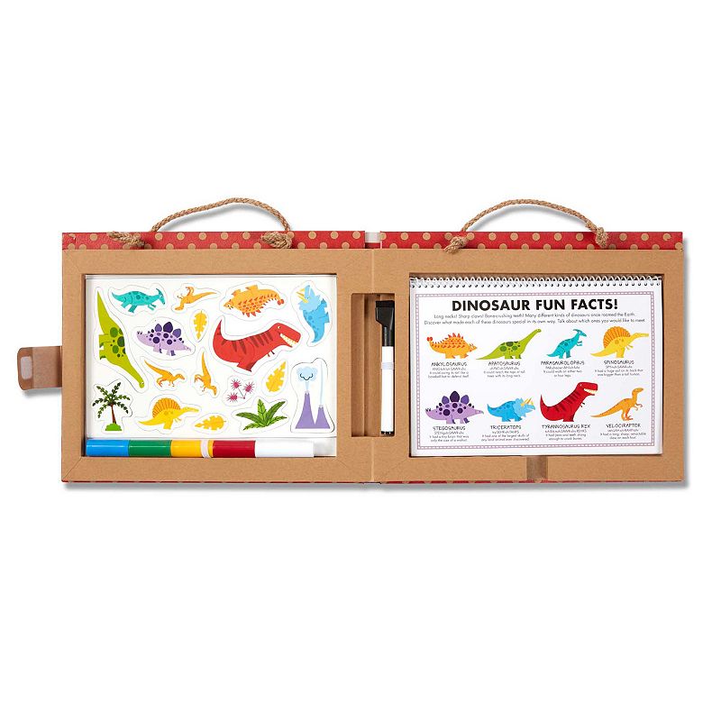 Melissa and Doug Natural Play Play， Draw， Create Reusable Drawing and Magnet Kit - Dinosaurs