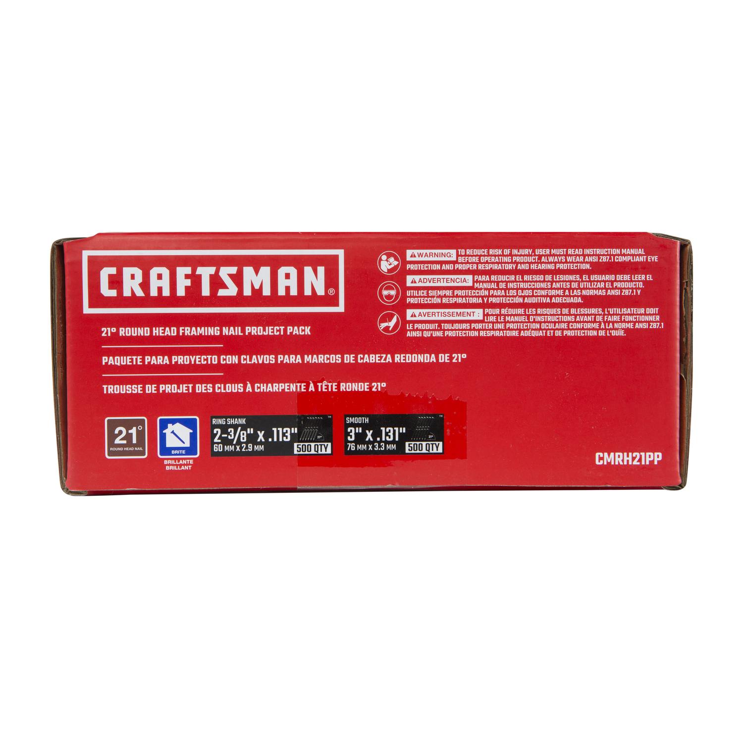 Craftsman Angled Strip Aluminum Framing Nails 21 deg 1000 pk