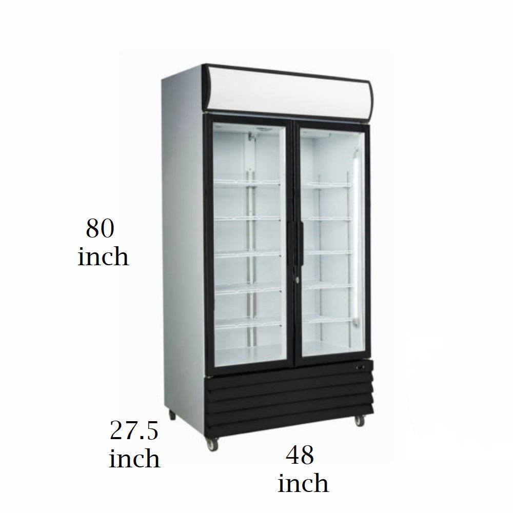 Cooler Depot LG 48 in. W 35.3 cu. ft. Swing Glass Door Reach-In Merchandiser in White LG1000L